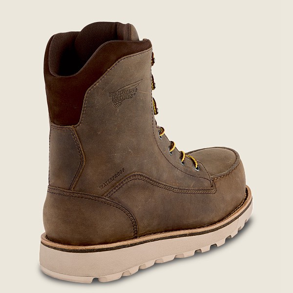 Bottes de Sécurité Red Wing - Traction Tred Lite - 8-Inch Waterproof Toe - Kaki - Homme 675RHZYMB